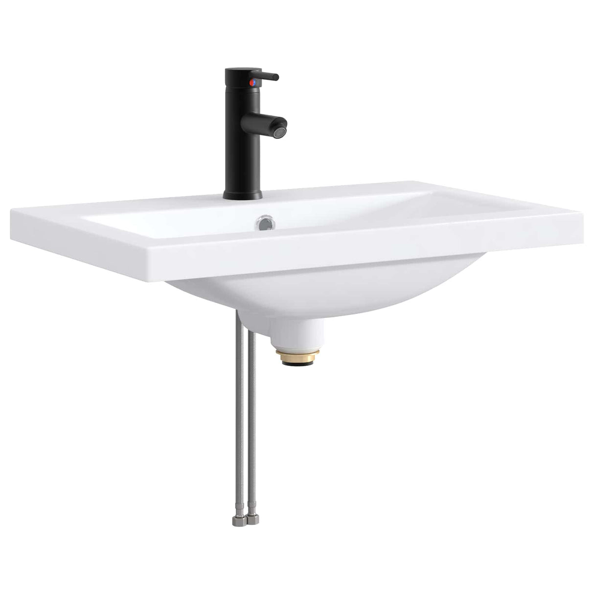 vidaXL Badkamermeubel Set Wit 56 x 37,5 x 81 cm Bewerkt hout