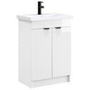 vidaXL Badkamermeubel Set Wit 56 x 37,5 x 81 cm Bewerkt hout