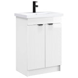 vidaXL Badkamermeubel Set Wit 56 x 37,5 x 81 cm Bewerkt hout