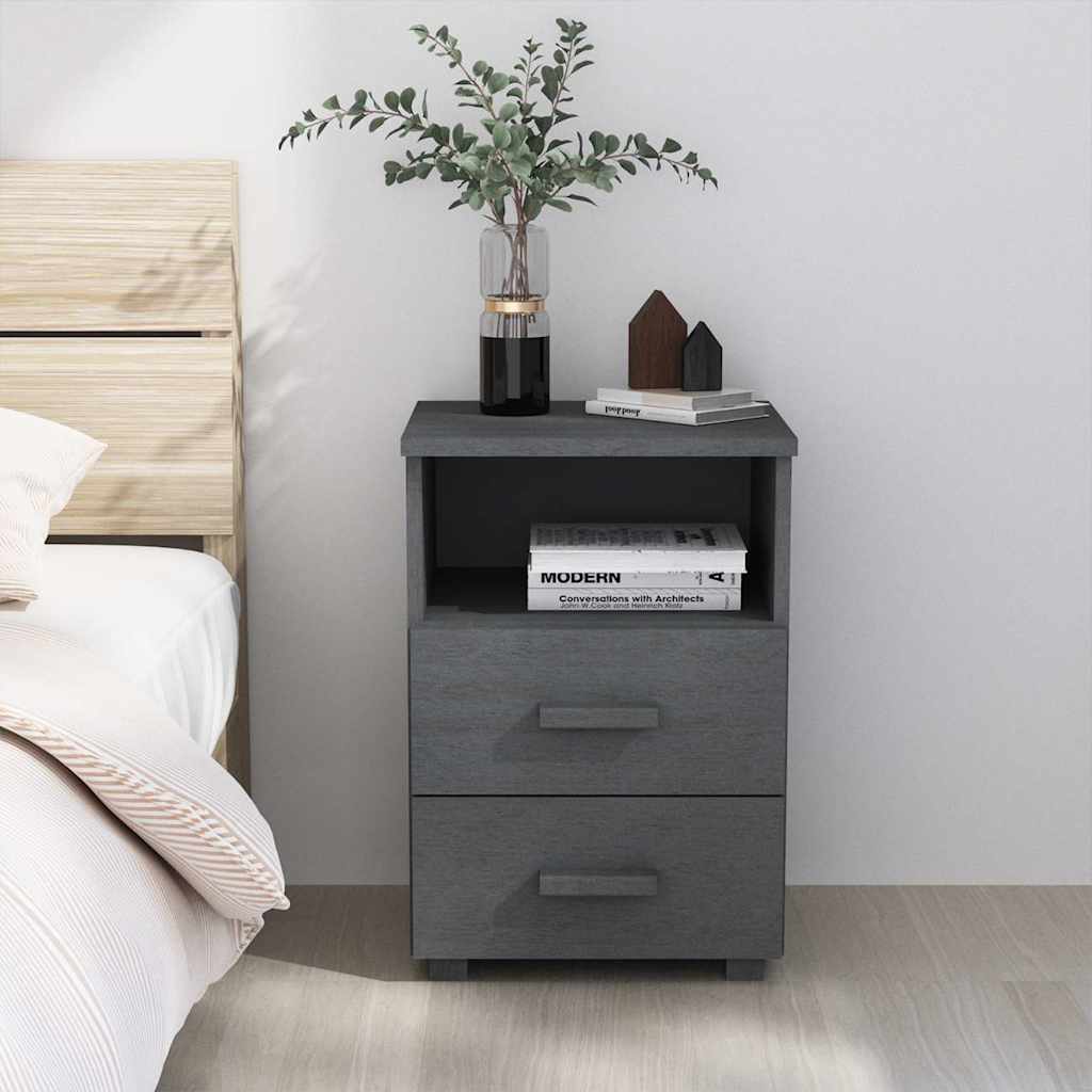 vidaXL Nachtkastje HAMAR 40x35x62 cm massief grenenhout honingbruin
