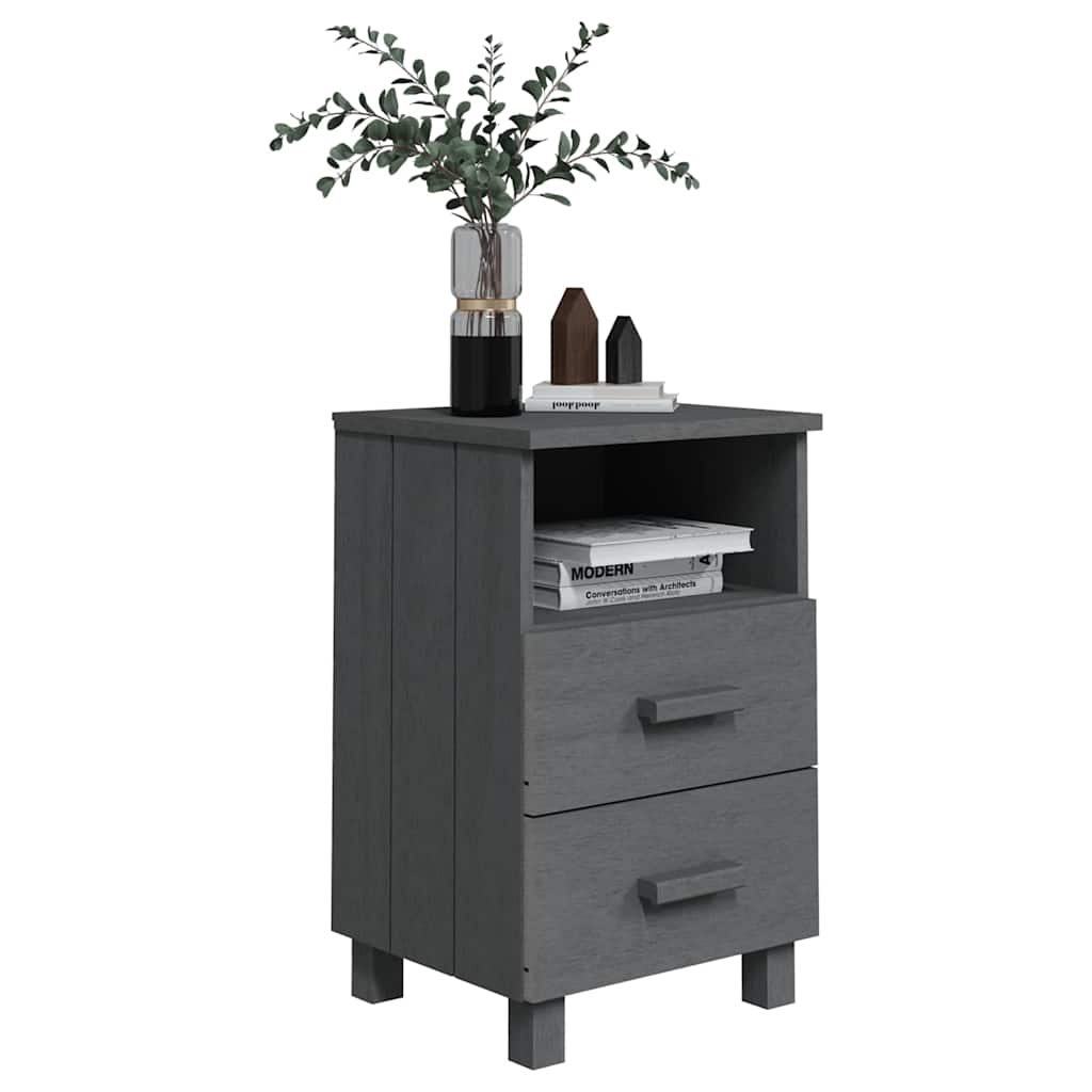 vidaXL Nachtkastje HAMAR 40x35x62 cm massief grenenhout honingbruin