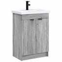 vidaXL Badkamermeubel Set Wit 56 x 37,5 x 81 cm Bewerkt hout