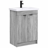 vidaXL Badkamermeubel Set Wit 56 x 37,5 x 81 cm Bewerkt hout