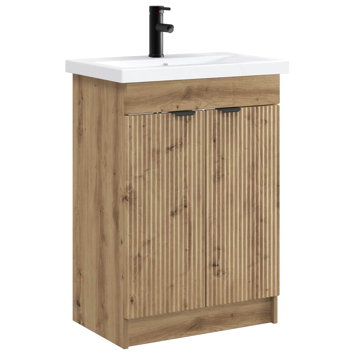 vidaXL Badkamermeubel Set Wit 56 x 37,5 x 81 cm Bewerkt hout