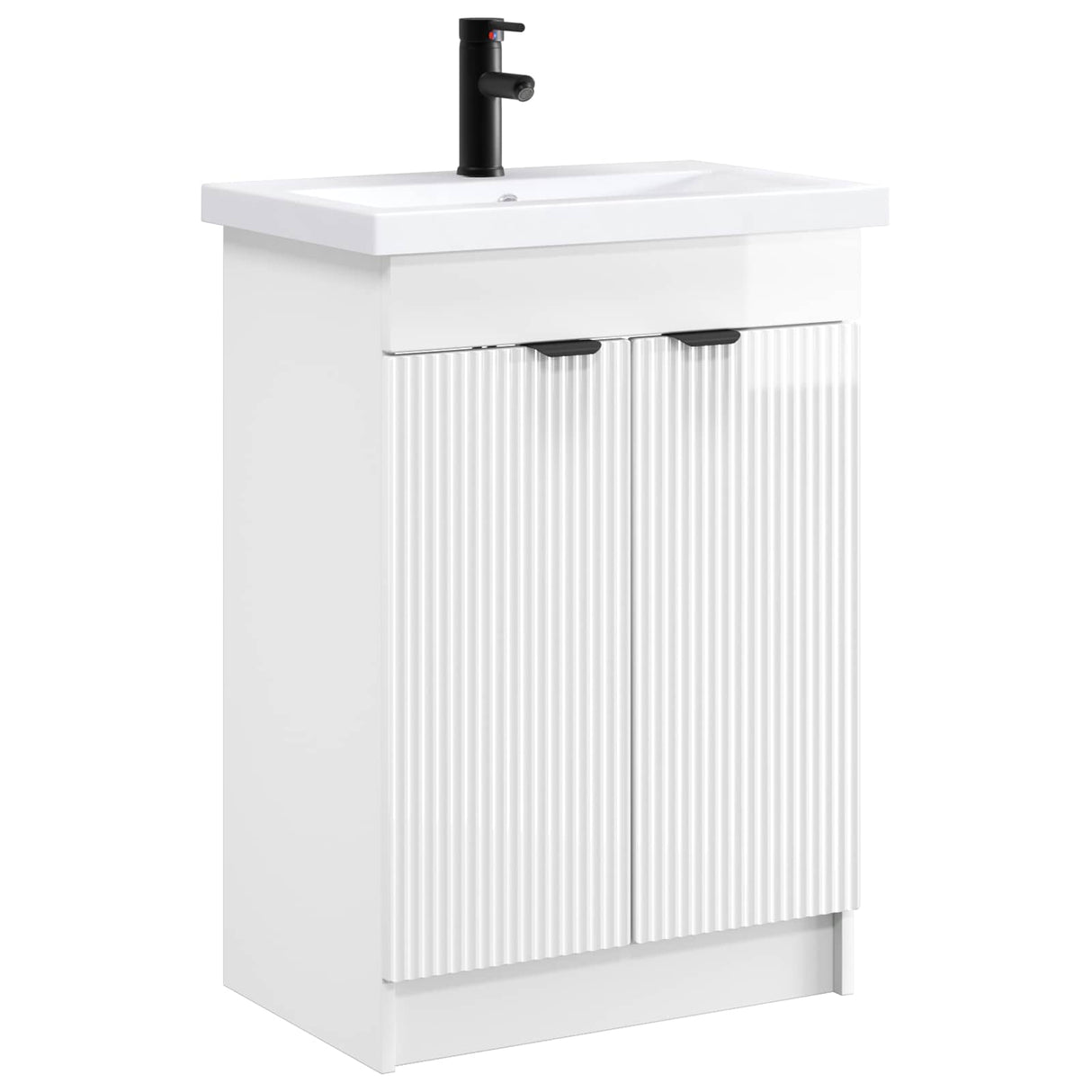 vidaXL Badkamermeubel Set Wit 56 x 37,5 x 81 cm Bewerkt hout