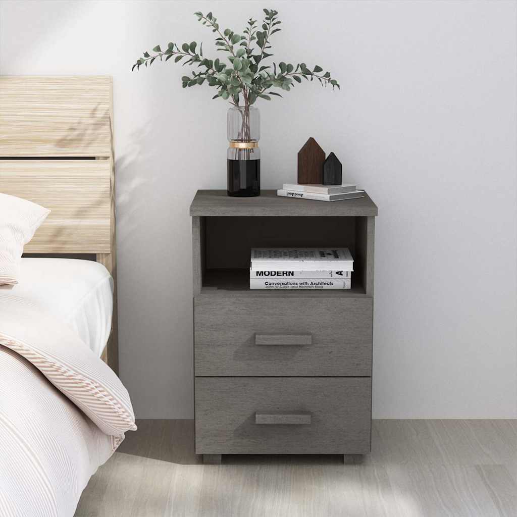 vidaXL Nachtkastje HAMAR 40x35x62 cm massief grenenhout honingbruin