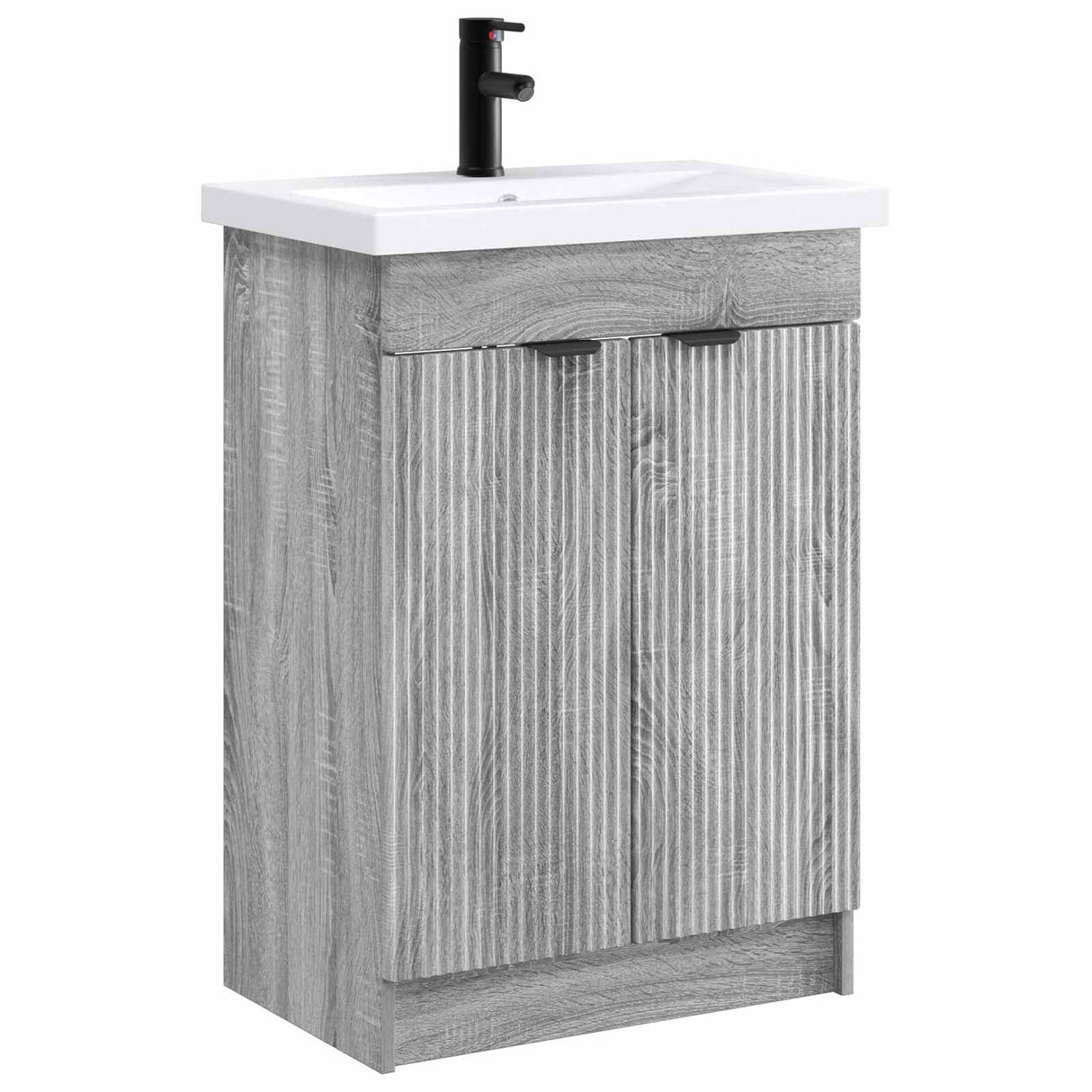 vidaXL Badkamermeubel Set Wit 56 x 37,5 x 81 cm Bewerkt hout