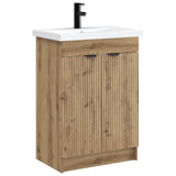 vidaXL Badkamermeubel Set Wit 56 x 37,5 x 81 cm Bewerkt hout