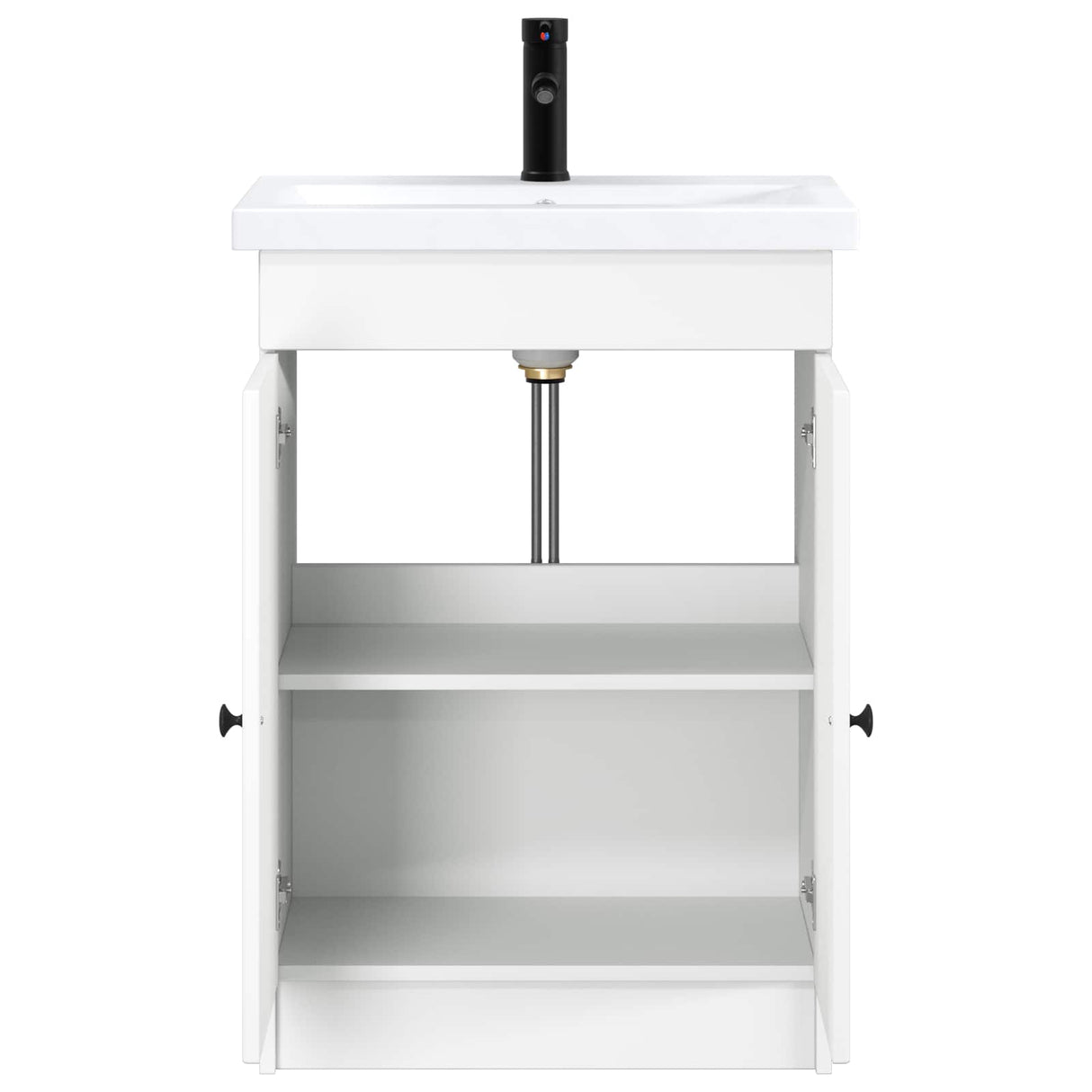 vidaXL Badkamermeubel Set Wit 56 x 37,5 x 81 cm Bewerkt hout