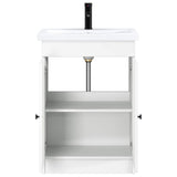 vidaXL Badkamermeubel Set Wit 56 x 37,5 x 81 cm Bewerkt hout