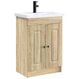 vidaXL Badkamermeubel Set Wit 56 x 37,5 x 81 cm Bewerkt hout