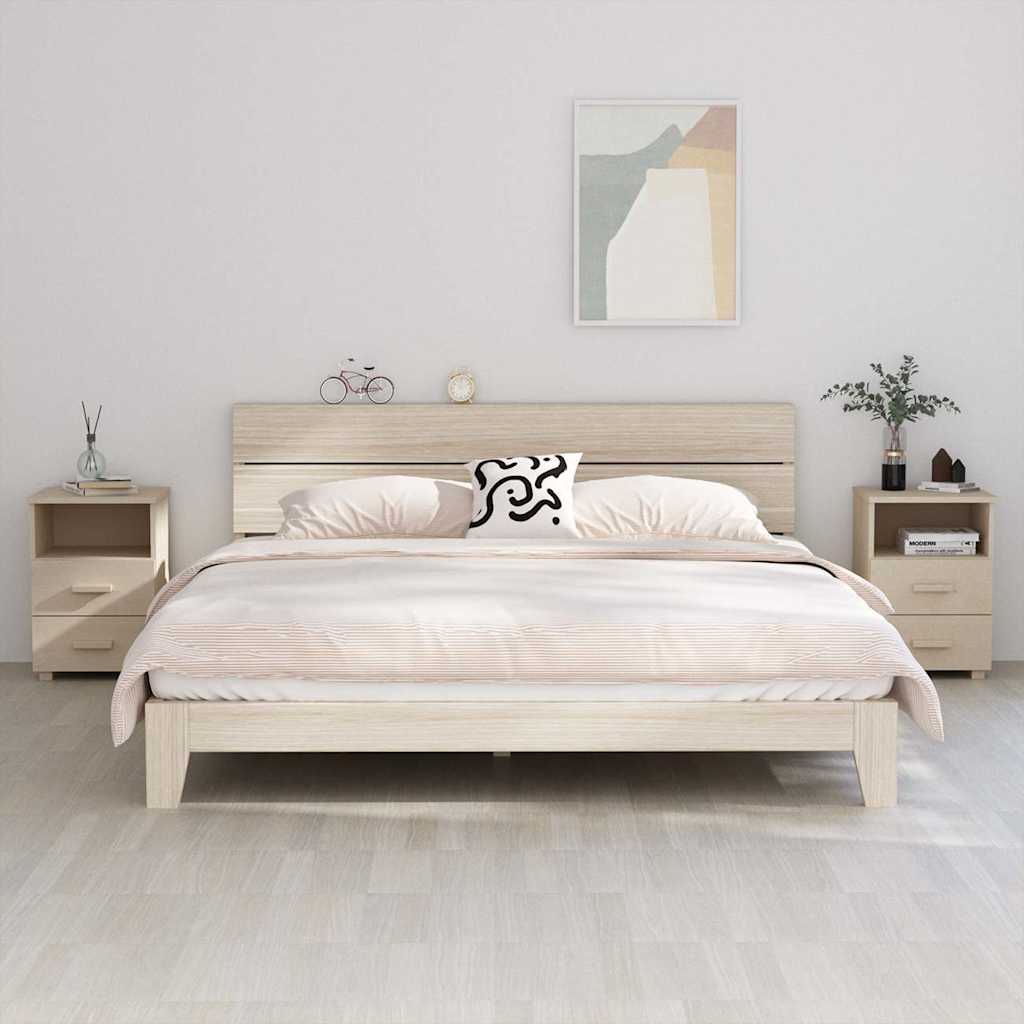 vidaXL Nachtkastje HAMAR 40x35x62 cm massief grenenhout honingbruin