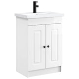 vidaXL Badkamermeubel Set Wit 56 x 37,5 x 81 cm Bewerkt hout