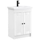 vidaXL Badkamermeubel Set Wit 56 x 37,5 x 81 cm Bewerkt hout