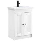 vidaXL Badkamermeubel Set Wit 56 x 37,5 x 81 cm Bewerkt hout