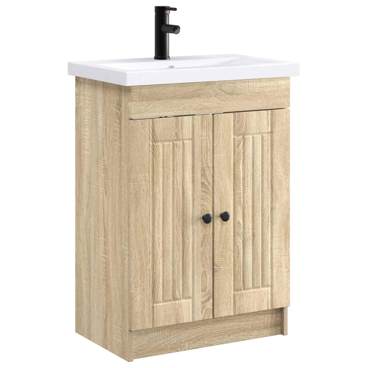 vidaXL Badkamermeubel Set Wit 56 x 37,5 x 81 cm Bewerkt hout