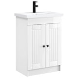 vidaXL Badkamermeubel Set Wit 56 x 37,5 x 81 cm Bewerkt hout
