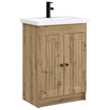 vidaXL Badkamermeubel Set Wit 56 x 37,5 x 81 cm Bewerkt hout