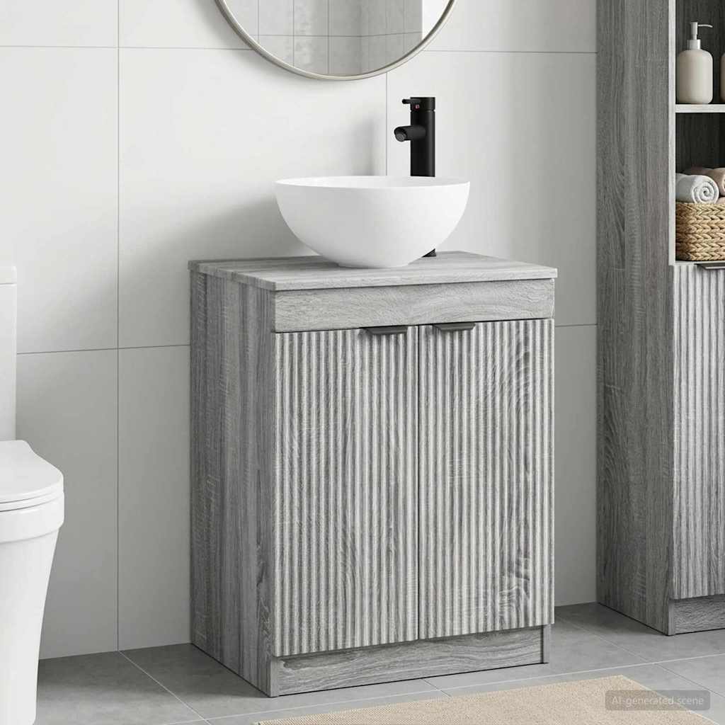 vidaXL Badkamermeubel Set Wit Bewerkt hout