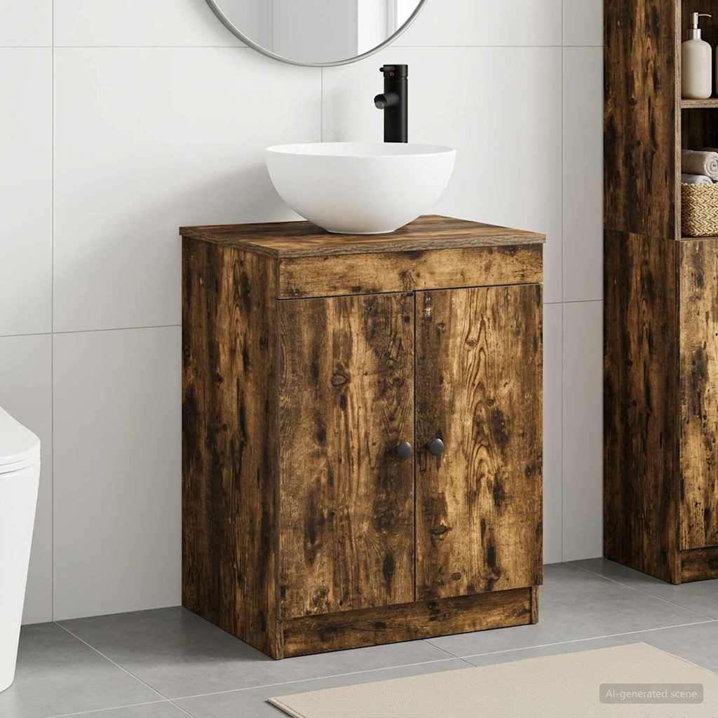 vidaXL Badkamermeubel Set Wit Bewerkt hout