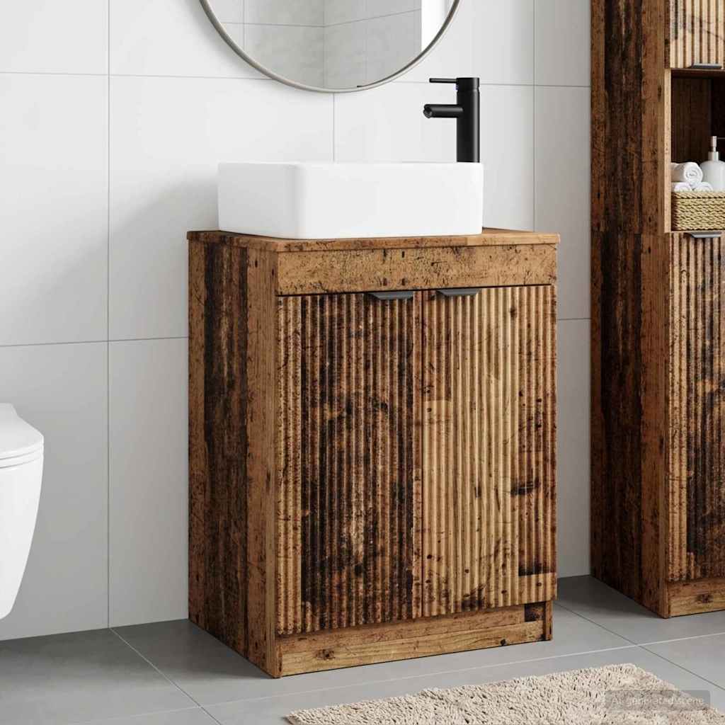 vidaXL Badkamermeubel Set Wit Bewerkt hout