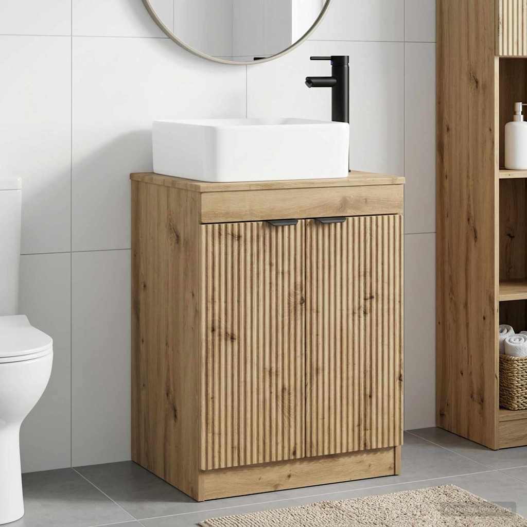 vidaXL Badkamermeubel Set Wit Bewerkt hout