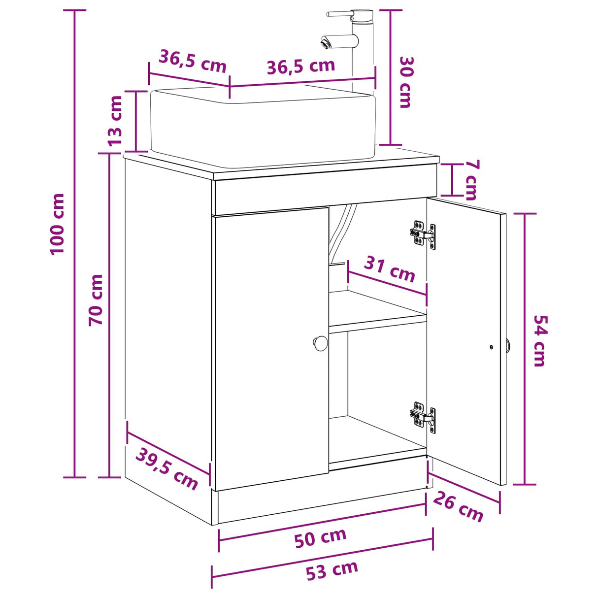 vidaXL Bathroom Furniture Set White Engineered Wood
