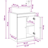 vidaXL Bathroom Furniture Set White Engineered Wood