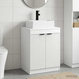 vidaXL Bathroom Vanity Set White Engineered Wood