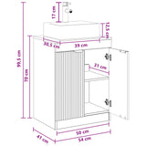 vidaXL Bathroom Vanity Set White Engineered Wood