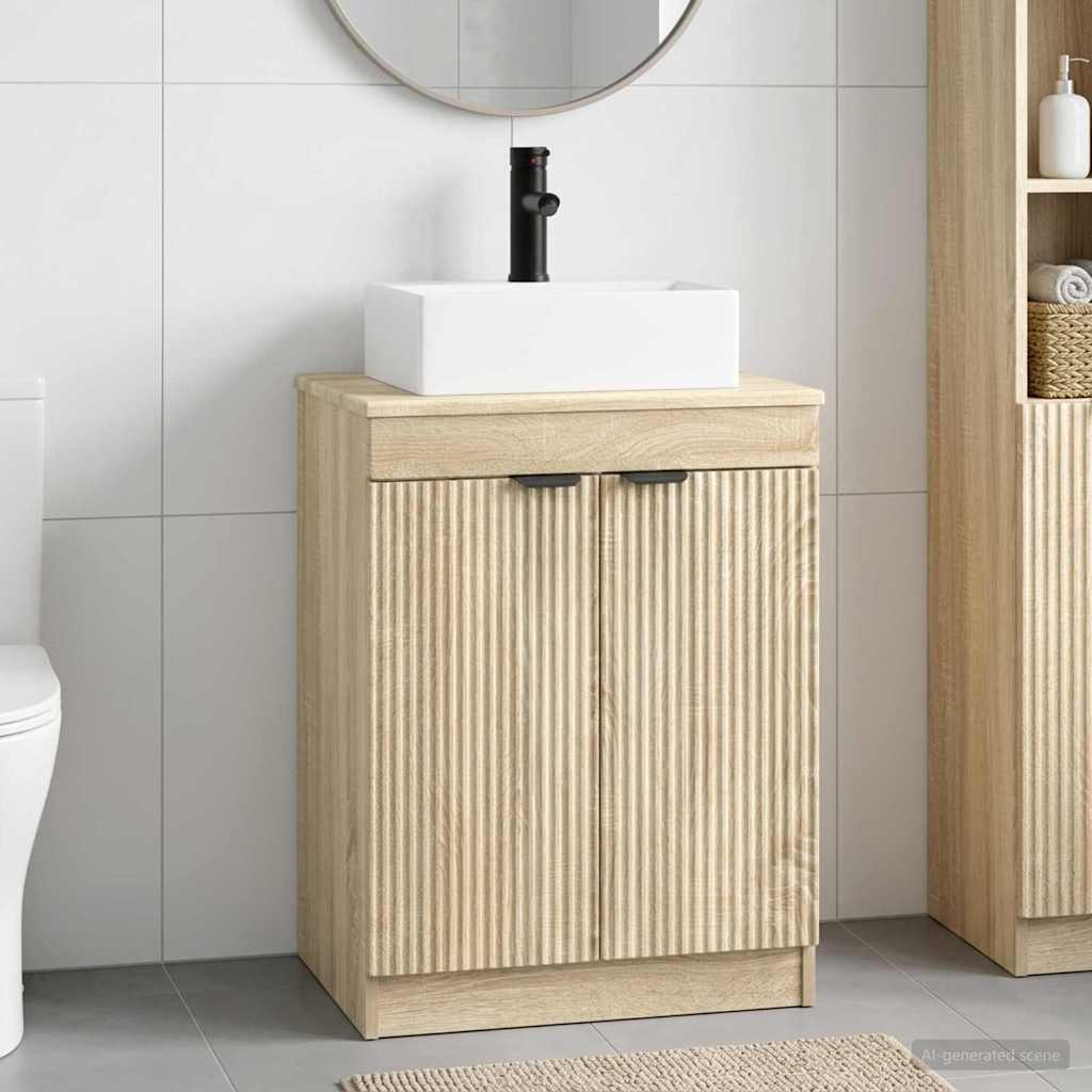 vidaXL Bathroom Vanity Set White Engineered Wood
