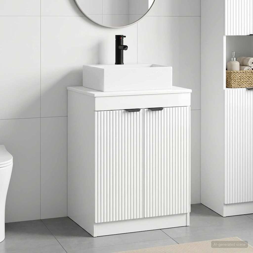 vidaXL Bathroom Vanity Set White Engineered Wood