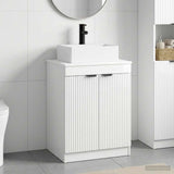 vidaXL Bathroom Vanity Set White Engineered Wood