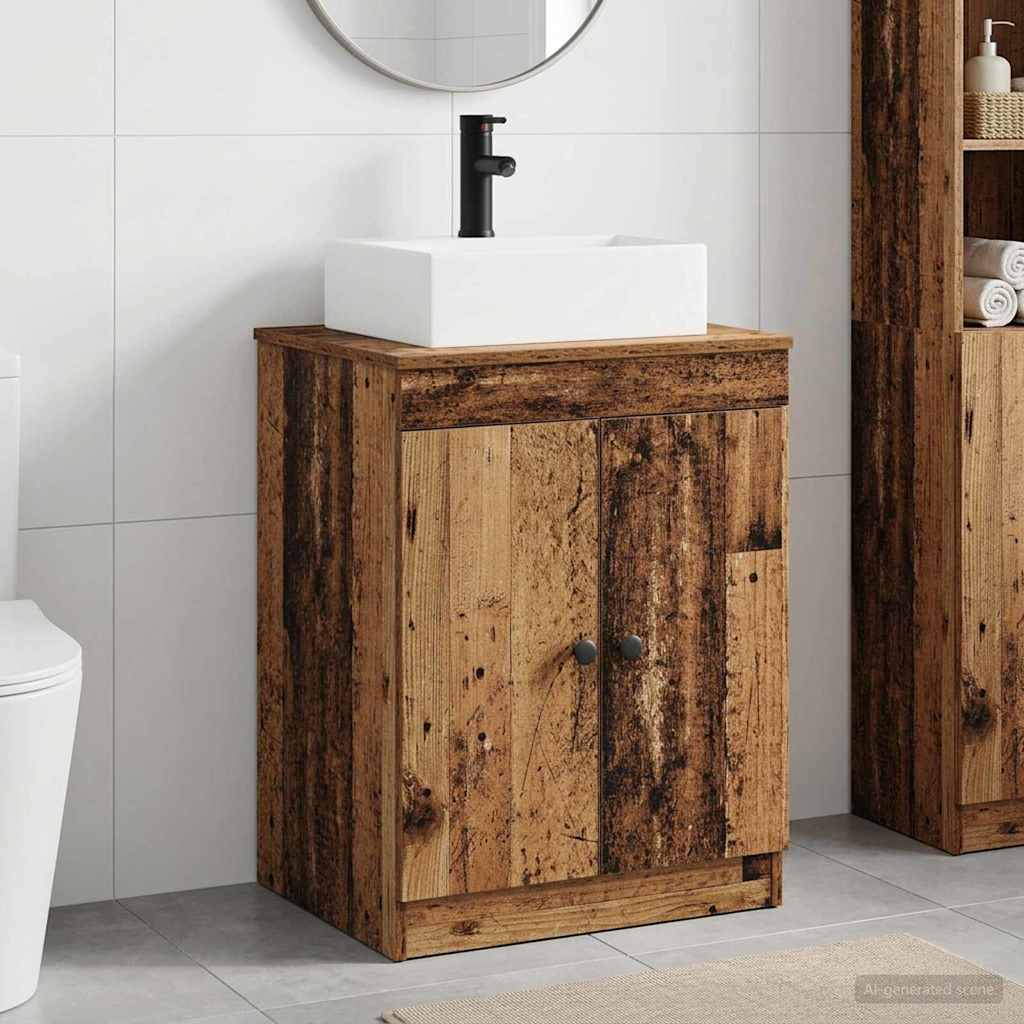 vidaXL Badkamermeubel Set Wit Bewerkt hout