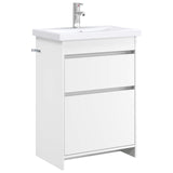 vidaXL Badkamermeubel Set Wit 61 x 40 x 84,5 cm Bewerkt hout