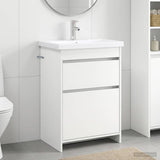 vidaXL Badkamermeubel Set Wit 61 x 40 x 84,5 cm Bewerkt hout