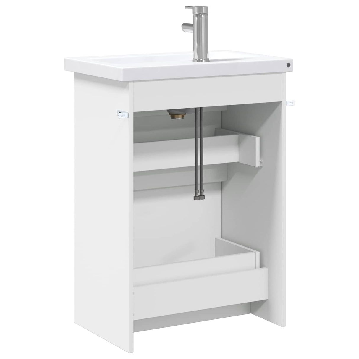 vidaXL Badkamermeubel Set Wit 61 x 40 x 84,5 cm Bewerkt hout