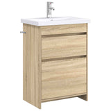 vidaXL Badkamermeubel Set Wit 61 x 40 x 84,5 cm Bewerkt hout