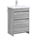 vidaXL Badkamermeubel Set Wit 61 x 40 x 84,5 cm Bewerkt hout