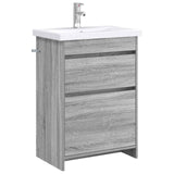 vidaXL Badkamermeubel Set Wit 61 x 40 x 84,5 cm Bewerkt hout