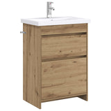 vidaXL Badkamermeubel Set Wit 61 x 40 x 84,5 cm Bewerkt hout