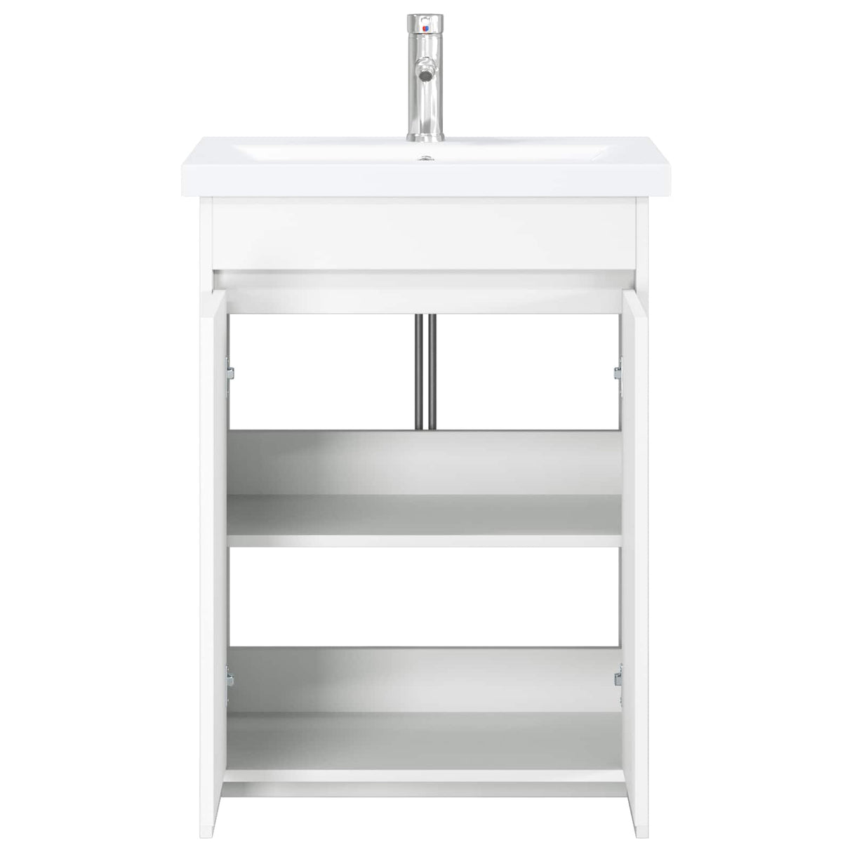 vidaXL Badkamermeubel Set Wit 61 x 40 x 84,5 cm Bewerkt hout