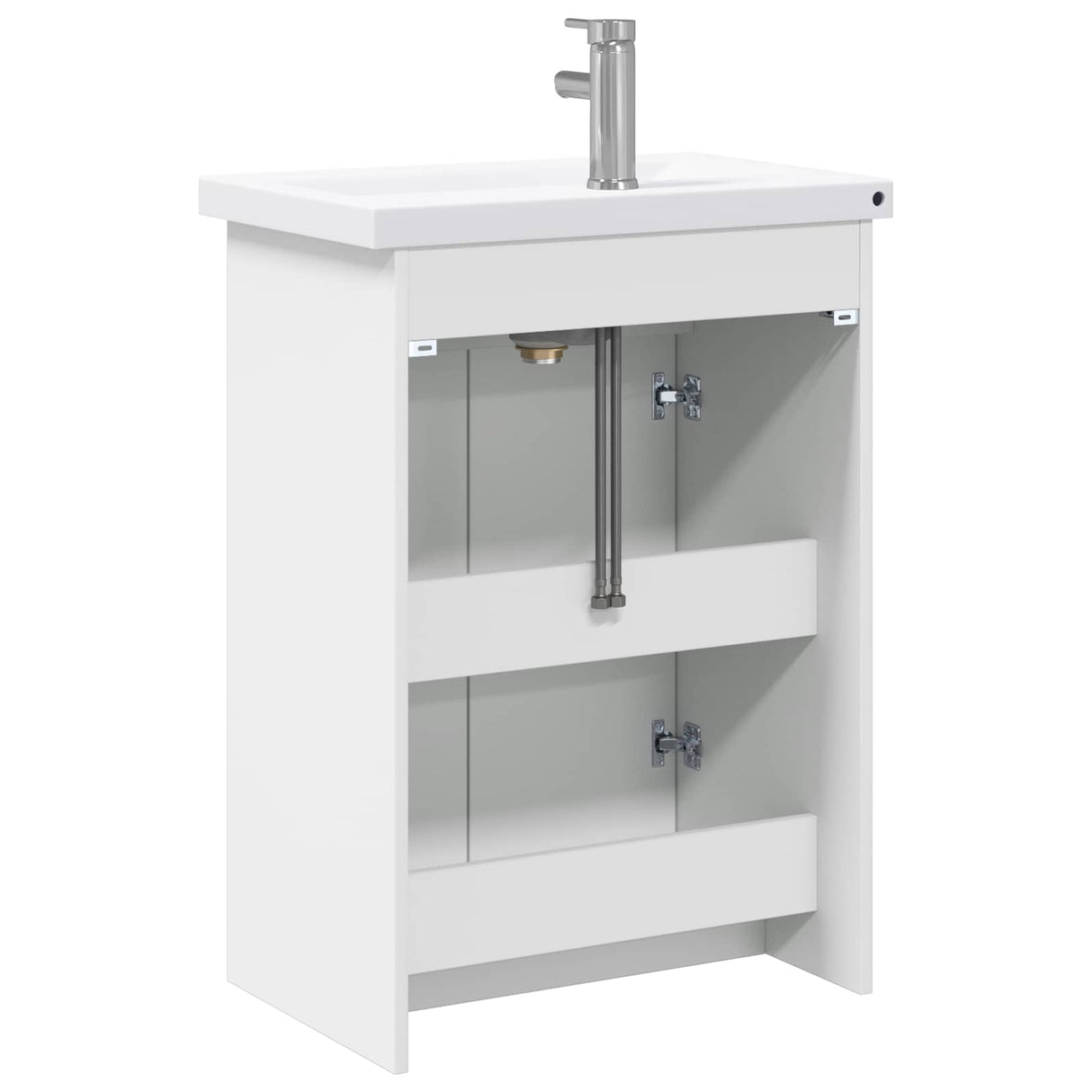 vidaXL Badkamermeubel Set Wit 61 x 40 x 84,5 cm Bewerkt hout