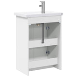 vidaXL Badkamermeubel Set Wit 61 x 40 x 84,5 cm Bewerkt hout