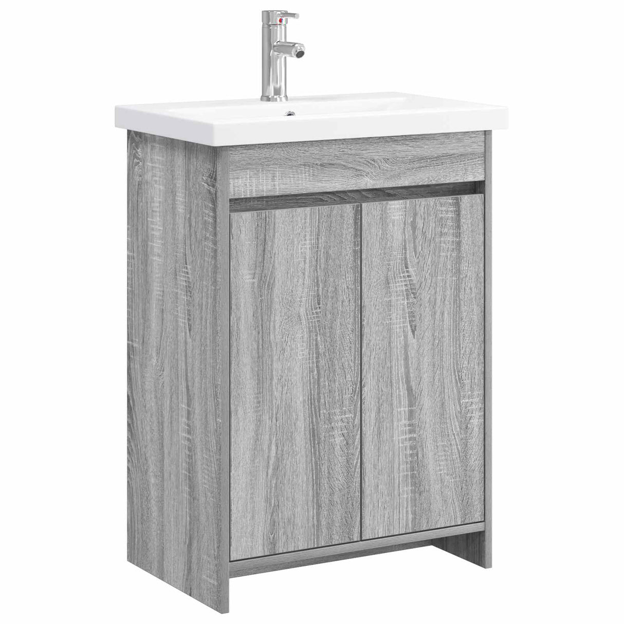 vidaXL Badkamermeubel Set Wit 61 x 40 x 84,5 cm Bewerkt hout