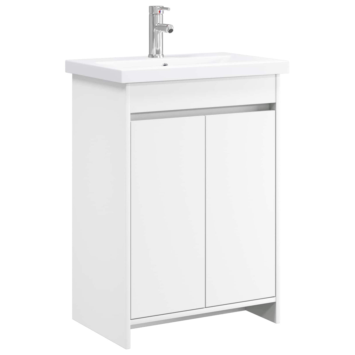 vidaXL Badkamermeubel Set Wit 61 x 40 x 84,5 cm Bewerkt hout