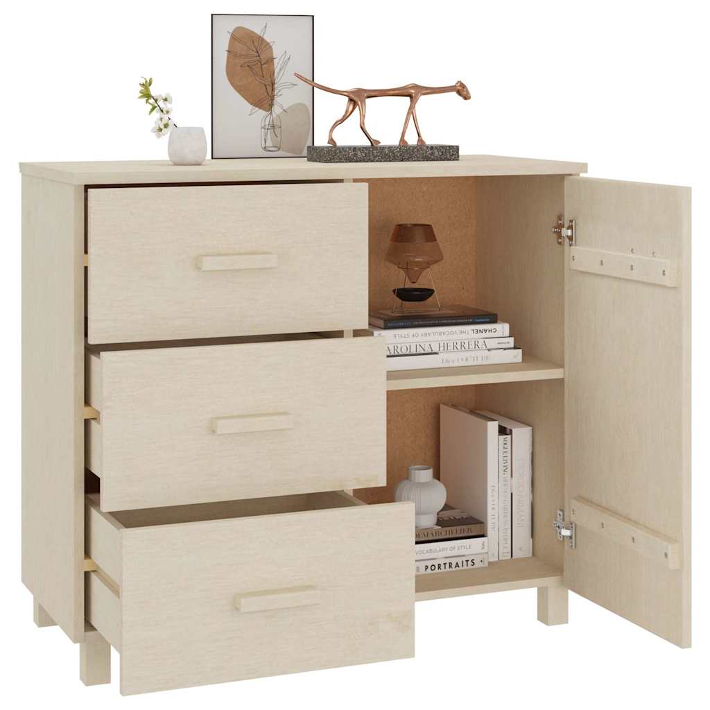 vidaXL Sideboard HAMAR 90x40x80 cm solid pine honey brown