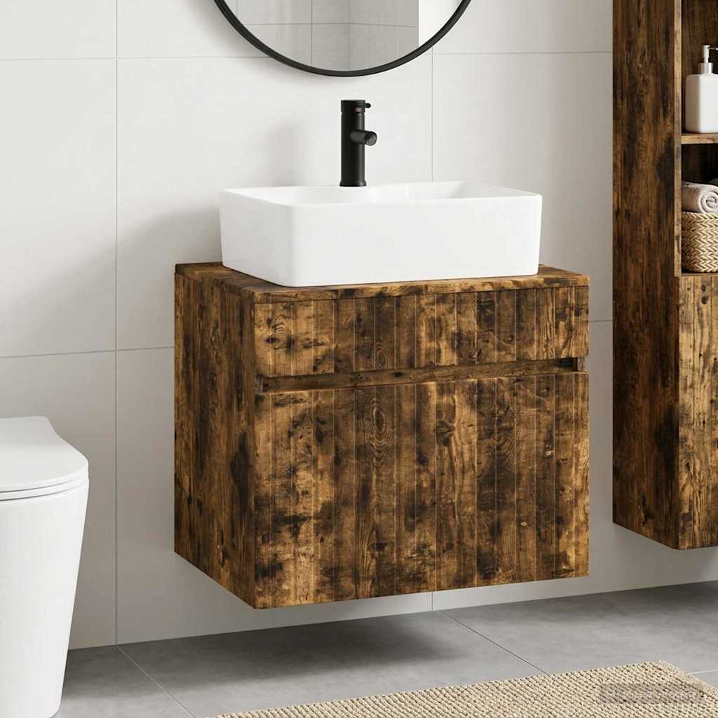 vidaXL Badkamermeubel Set Wit Bewerkt hout