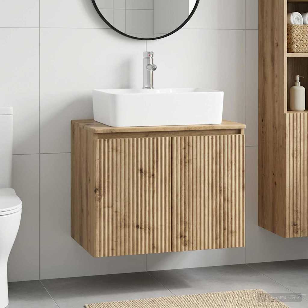vidaXL Badkamermeubel Set Wit Bewerkt hout