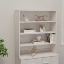 vidaXL Opzetkast HAMAR 90x30x100 cm massief grenenhout wit